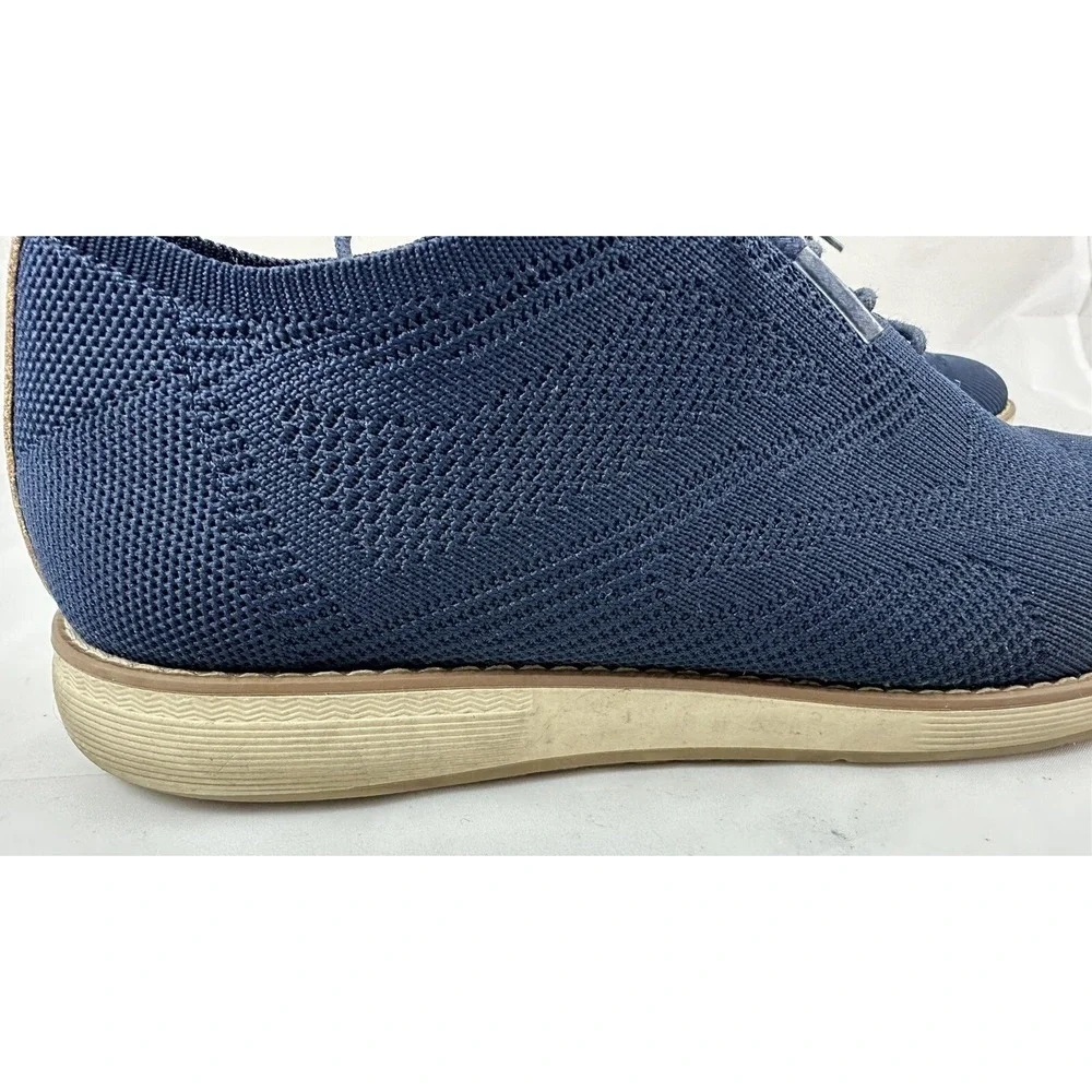 Penguin By Munsingwear Boat Shoes Mens 9 Navy Blue Lace Up Polyester Knit Casual
